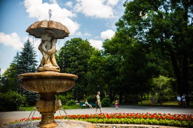 Rymanow Zdroj SPA Podkarpackie Voivodeship. Karpat Dağları. Polonya