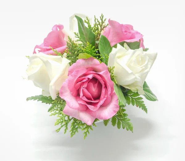 Decorated pink and white roses Stock Image