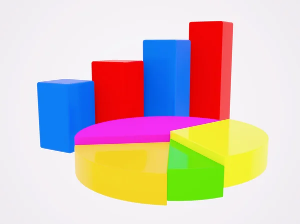 Diagramas. Circular e barras . — Fotografia de Stock