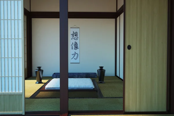 Image of the interior bedroom in the Japanese style. — Stock Photo, Image