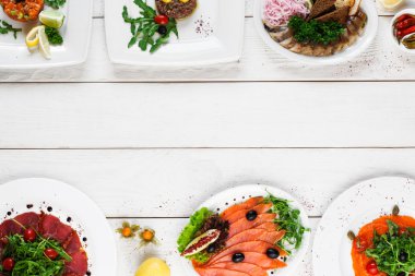 Yemek çeşitliliği, boş alan ile büfede en iyi manzara