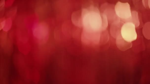Červená bokeh světla slavnostní abstraktní pozadí Vánoce — Stock video