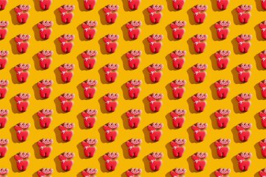 Kırmızı geyik desensiz turuncu sanat arka planı