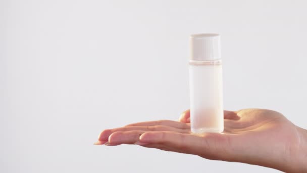 Hautpflege Produktwerbung Gesicht Hygiene Öl Hand — Stockvideo