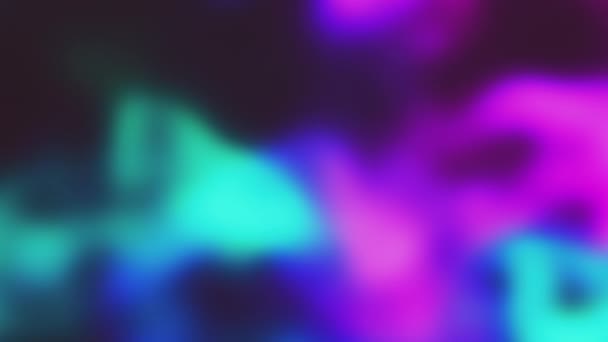 Färgglada neon bakgrund fluorescerande oskärpa glöd — Stockvideo