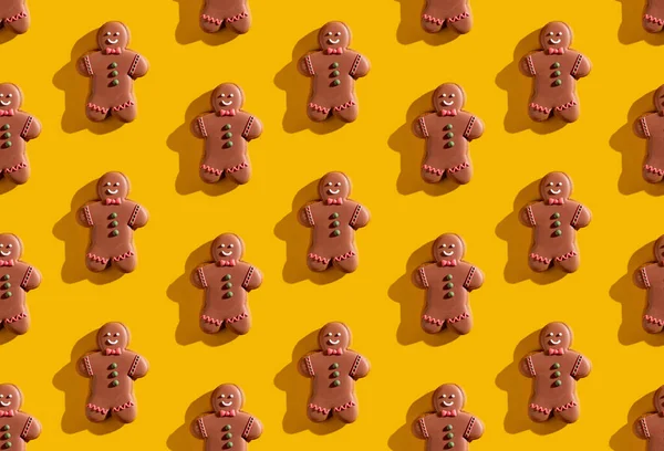 Gay orgulho amarelo sem costura fundo gingerbread — Fotografia de Stock