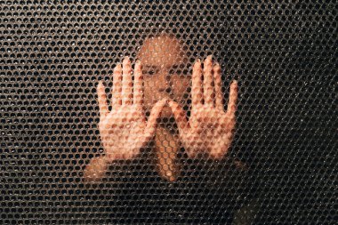 Şiddeti durdurun kadın koruma portresi