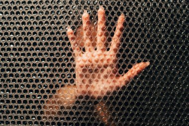 Şiddeti durdurun kadın protestosu kadın eli