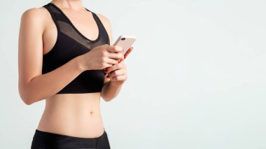 Çevrimiçi spor spor uygulaması kadın akıllı telefon