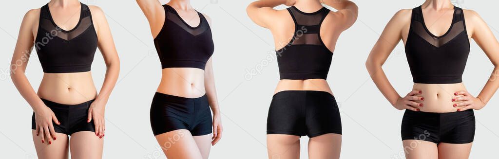 woman sportswear clothing branding crop top shorts