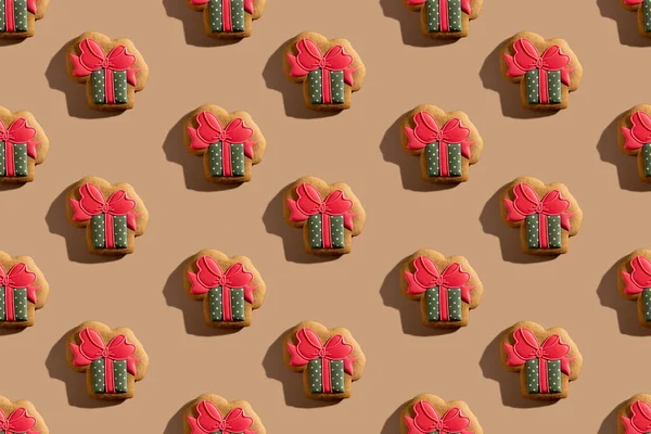 Holiday bakery seamless pattern festive decorated — Stock Photo, Image