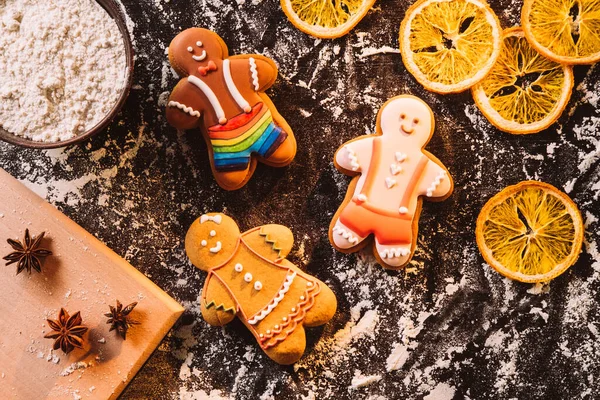 Galletas decoradas de Navidad galletas creativas — Foto de Stock