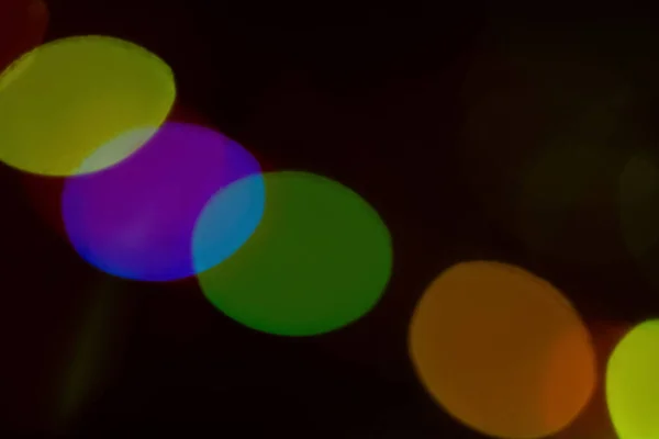 Bokeh light blur colorful circles retro overlay — Stock Photo, Image