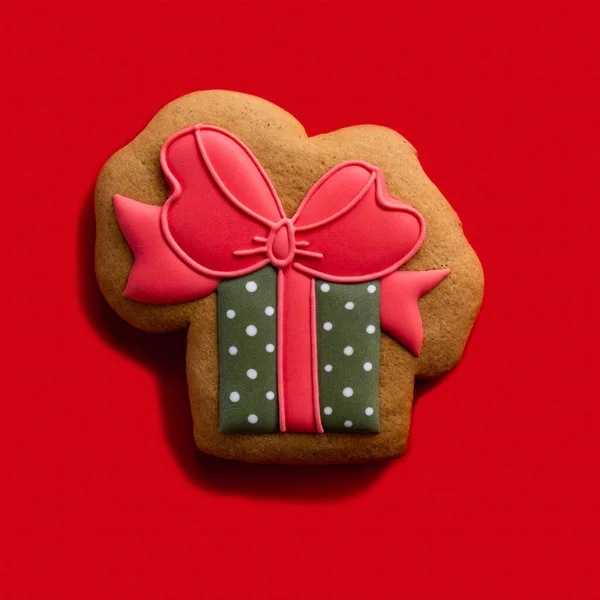 Día de fiesta postre mujer día regalo caja galleta rojo — Foto de Stock