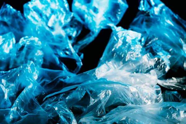 Förorening konst bakgrund plast återvinning blå — Stockfoto