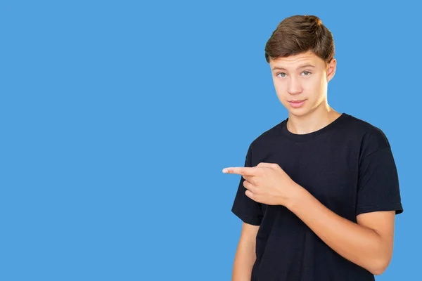 Special offer advertising background confident boy — Stock Photo, Image