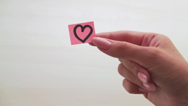 Cuore segno amore concettuale come simbolo desiderio — Video Stock