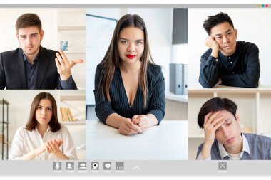 Çevrimiçi konferans internet toplantısı Yorgun takım