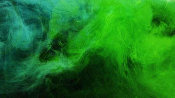 Color smoke neon abstract background paint green — Stock Photo, Image