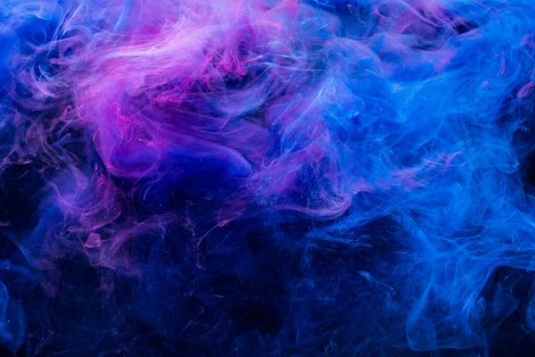 Neon dumanı renkli arka plan boyası mavi pembe — Stok fotoğraf