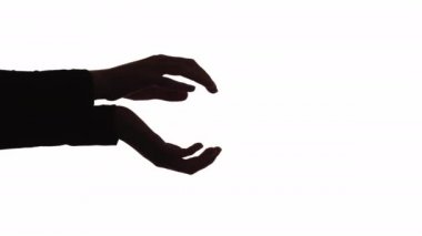 El silueti yeni hayat açık avuçlar ortaya çıkarıyor