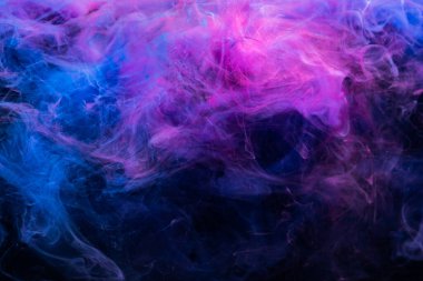 renk buharı soyut arkaplan mürekkebi mavi pembe gaz