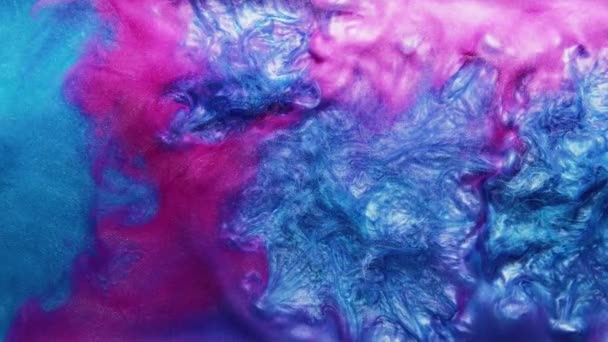 Χρώμα πιτσιλίσματα πολύχρωμο σύννεφο καπνού μελάνι ροζ μπλε — Αρχείο Βίντεο