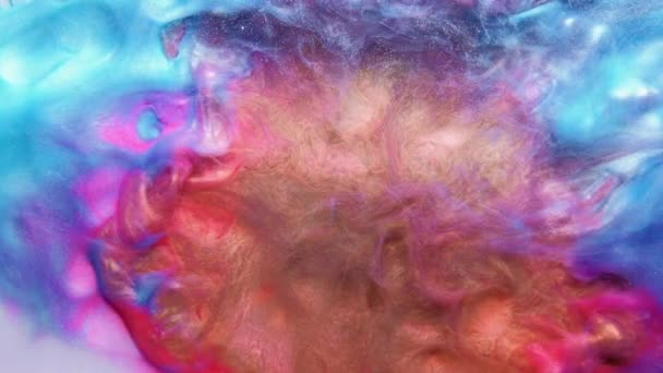 Farbe Explosion Farbe Splash Bronze rosa blau — Stockvideo