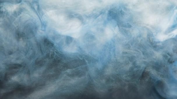 Color humo movimiento vapor flujo azul brillo niebla — Vídeo de stock