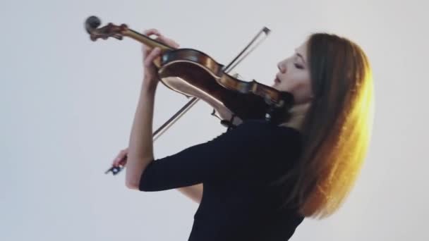 Kemancı kadın müzik sanatçısı — Stok video