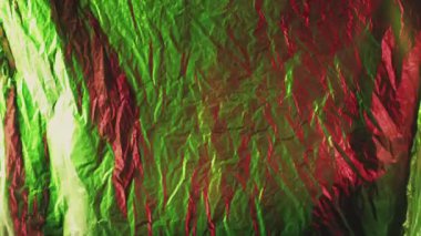 holografik arkaplan kırışık folyo dokusu yeşil