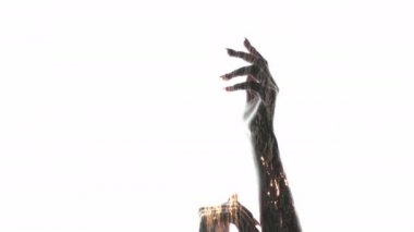 Çift katlı el bakım cilt su silueti