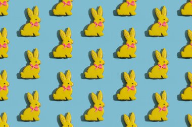 Gıda afişi pürüzsüz desenli şirin tavşan dekoru