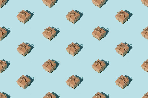 голубой бесшовный подарок