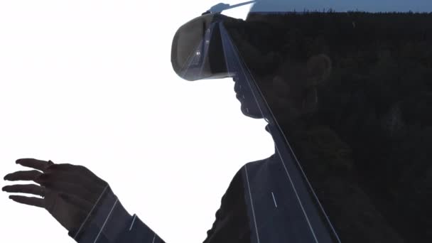 Jazdy symulator wirtualnej rzeczywistości gry — Wideo stockowe