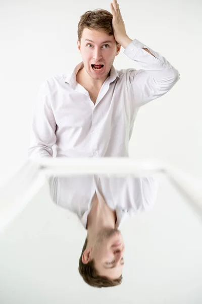 Afwezige man mentale stress paniek psychologie — Stockfoto