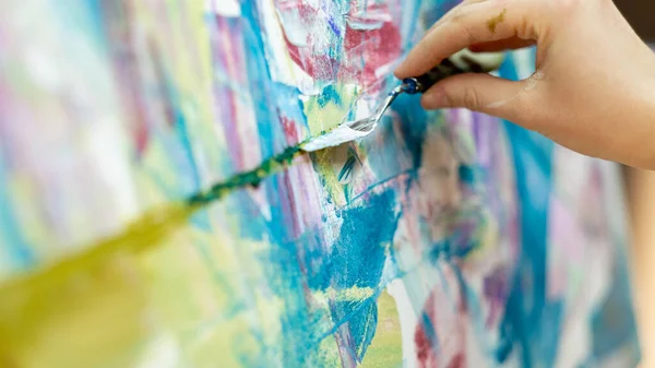 abstract painting art process creative artwork