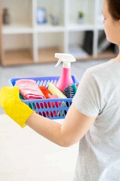 Limpeza serviço doméstico empresa casa higiene — Fotografia de Stock