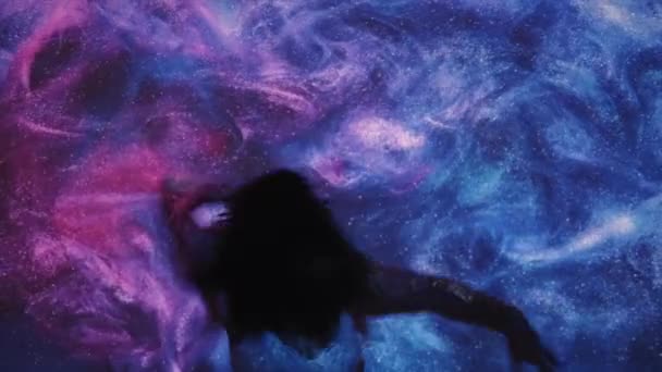 Infinité galaxie transe femme univers spirituel — Video