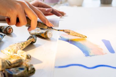 resim süreci soyut sanatsal araçlar