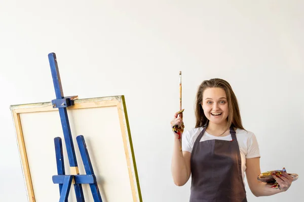 Encontrar inspiração artista feminino ideia criativa arte — Fotografia de Stock