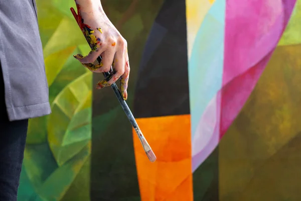 미술 회화 학교를 만드는 컬러 라이프 — 스톡 사진
