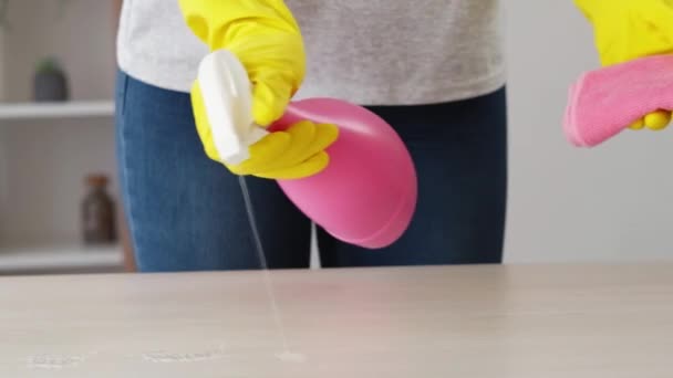 Professional cleaning home hygiene cleaner tools — Stock Video