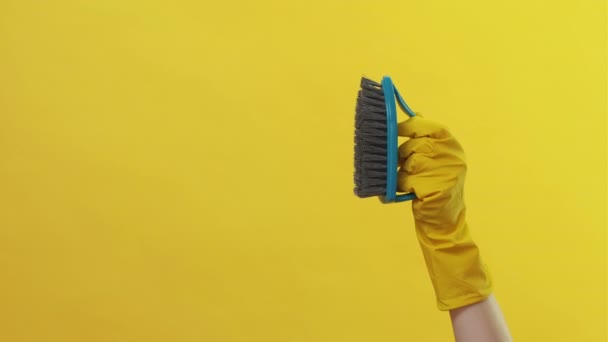 Herramientas de escoba equipo de lavado limpieza en el hogar — Vídeos de Stock