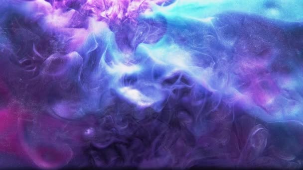 Purple inks motion liquid paints movement — Stock Video