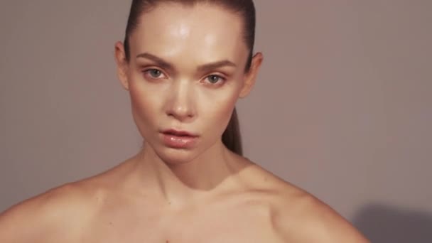 Divat modell életmód szépség fotózás nő — Stock videók