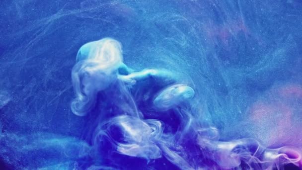 油墨运动液体描绘抽象运动 — 图库视频影像
