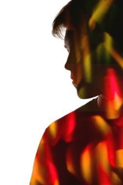 Çoklu pozlama portresi Derin Düşler adamım Bokeh