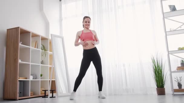 Taneční kurzy choreografie hobby žena cvičení — Stock video