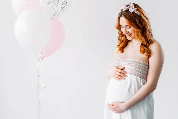 Modello di gravidanza tiro donna felice in attesa — Foto Stock